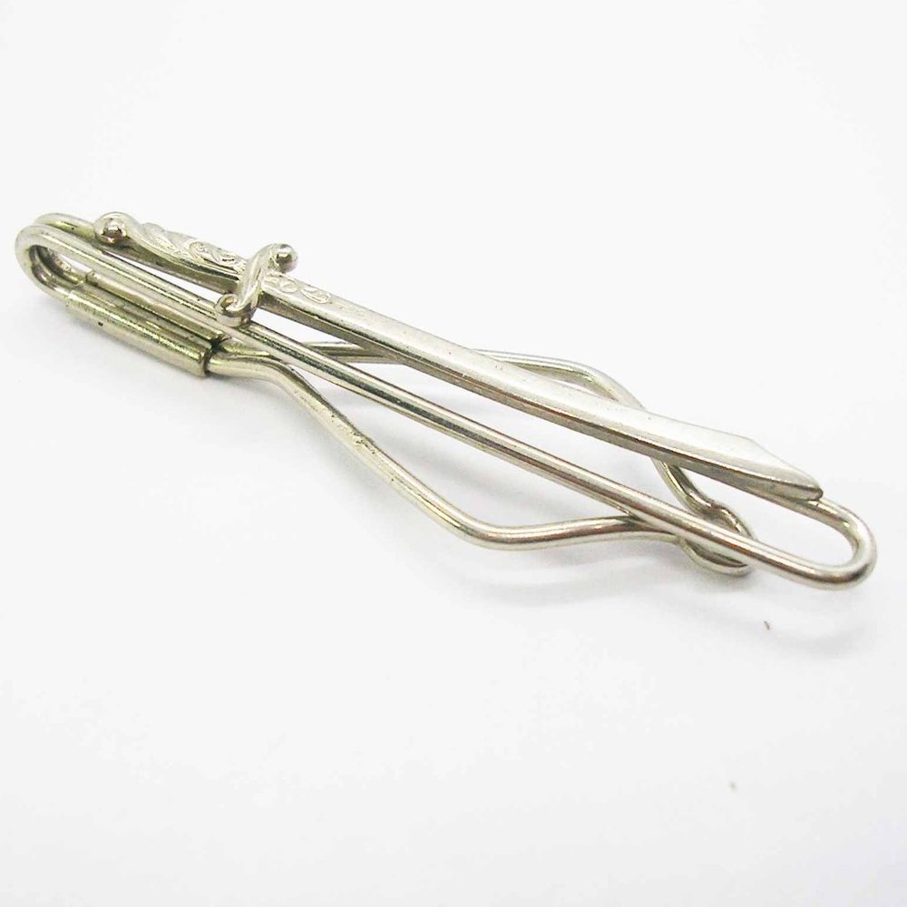 Sword Scimitar Tie Clip vintage masonic Freemason Shriners Tie Bar Formal Wear